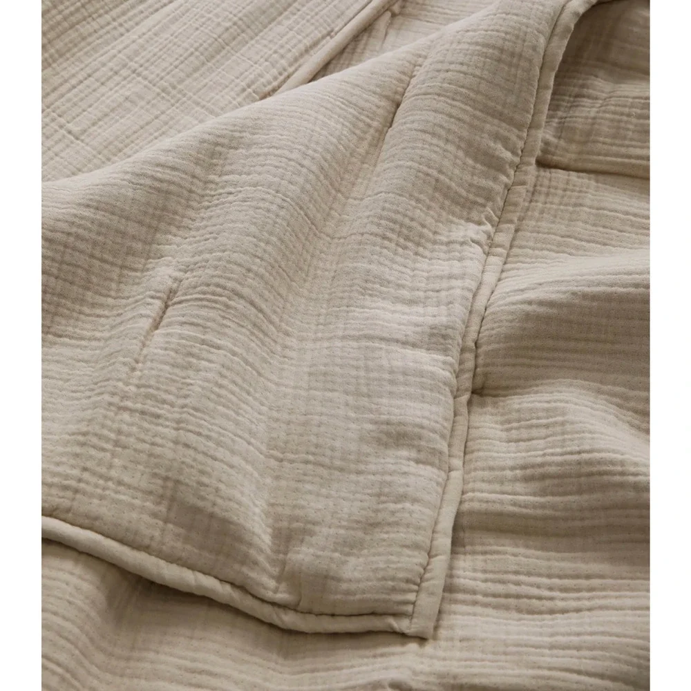 QUINCE Organic Cotton Gauze Dream Quilt F/Q in DUNE